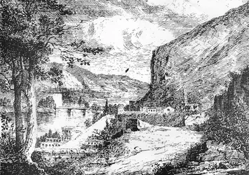 Detail of an Engraving by Laurent Guétal